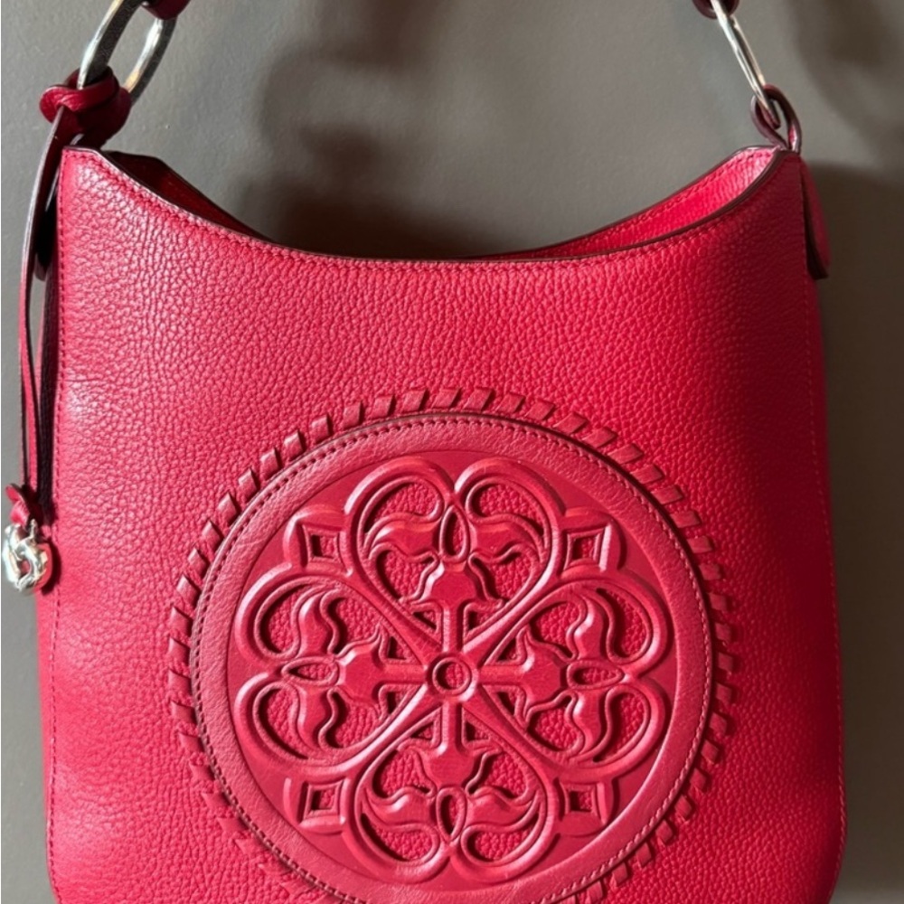 Brighton Ferrara Elegant Red Leather Shoulder Bag